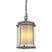 Coastal Burnished Steel with Seeded Glass with Opal Diffuser (ZS) Glass and Clear Seedy Shade