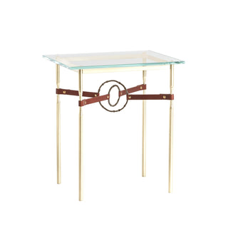 Buy modern-brass-with-glass-top-va-glass Equus Side Table by Hubbardton Forge