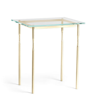 Buy modern-brass-with-glass-top-va-glass Senza Side Table by Hubbardton Forge