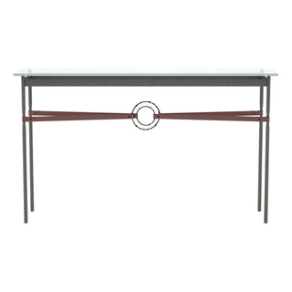 Buy natural-iron-with-glass-top-va-glass Equus Console Table by Hubbardton Forge