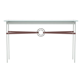 Buy vintage-platinum-with-glass-top-va-glass Equus Console Table by Hubbardton Forge