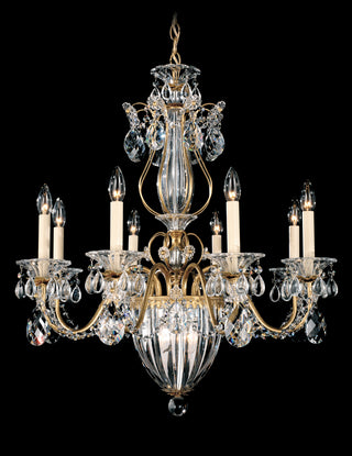 Buy antique-silver-with-clear-heritage-crystal-glass-and-clear-shade Bagatelle Chandelier by Schonbek