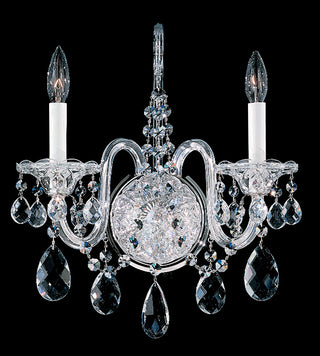 Buy aurelia-with-heritage-crystal-glass Sterling Outdoor (Damp) Sconce by Schonbek