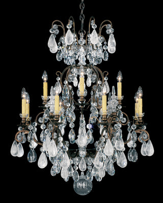 Buy antique-silver-with-olivine-smoke-rock-crystal-colors-glass Renaissance Rock Crystal Chandelier by Schonbek