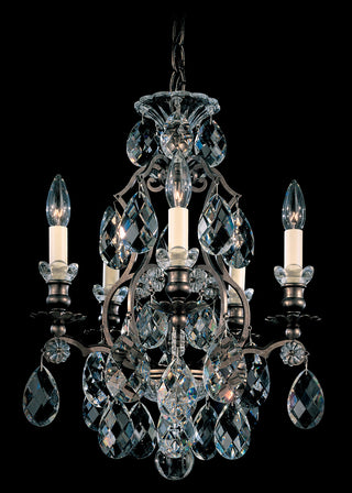 Buy antique-silver-with-clear-heritage-crystal-glass-and-clear-shade Renaissance Chandelier by Schonbek