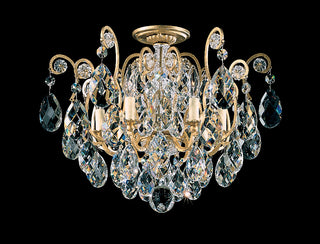 Buy french-gold-with-clear-crystals-from-swarovski-glass-and-clear-shade Renaissance Semi Flush Mount Light by Schonbek