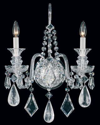 Buy polished-silver-with-amethyst-rose-cl-rock-crystal-colors-glass-and-clear-shade Hamilton Rock Crystal Outdoor (Damp) Sconce by Schonbek