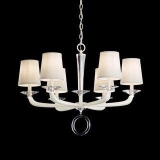 Buy heirloom-gold-with-shade-hardback-off-white-glass Emilea Chandelier by Schonbek