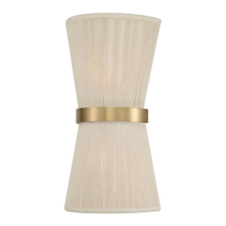 Buy bleached-natural-rope-and-patinaed-brass Cecilia Outdoor (Damp) Sconce by Capital Lighting