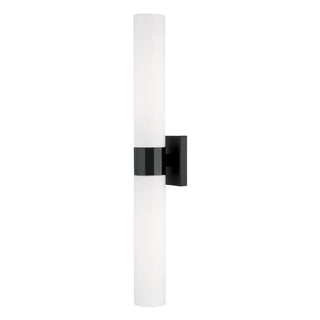 Buy matte-black-with-soft-white-glass-glass-and-white-shade Sutton Outdoor (Damp) Wall Sconce by Capital Lighting