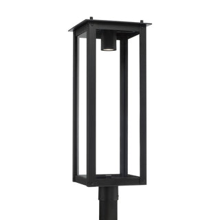Buy black-with-clear-glass-glass-and-clear-shade Hunt Outdoor (Wet) Post Lantern by Capital Lighting