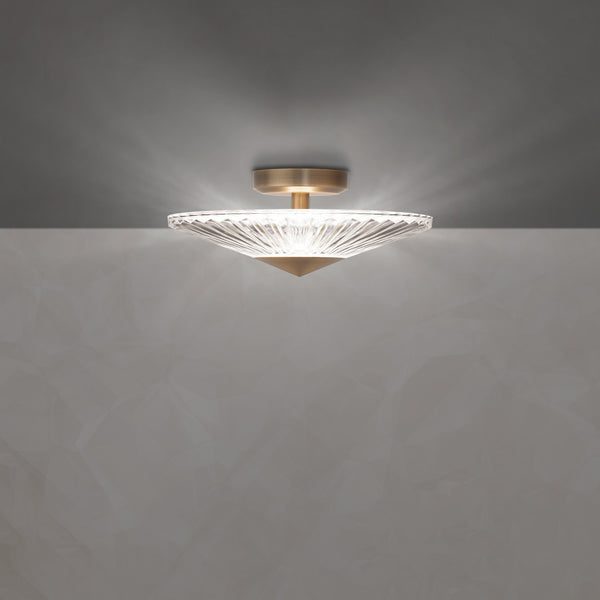 Origami Outdoor (Damp) Semi-Flush Mount Ceiling Light by Schonbek