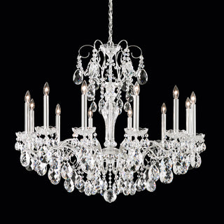 Buy antique-silver-with-crystal-crystals-from-swarovski-glass-and-clear-shade Sonatina Chandelier by Schonbek