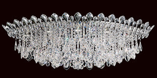 Buy polished-stainless-steel-and-clear-shade Trilliane Strands Flush Mount Ceiling Light by Schonbek