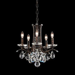 Buy ferro-black-with-clear-crystal-glass-and-clear-shade Vesca Chandelier by Schonbek