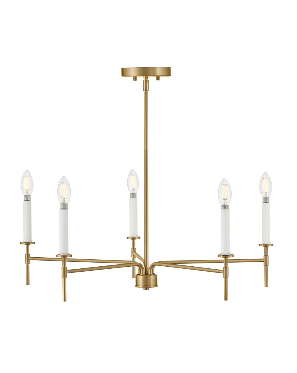 Lark - 83075LCB - LED Chandelier - Hux - Lacquered Brass from Lighting & Bulbs Unlimited in Charlotte, NC