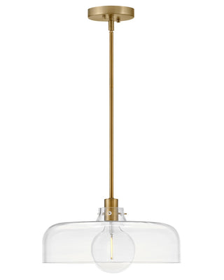 Buy lacquered-brass-with-clear-glass-and-clear-shade Maisie Pendant by Lark