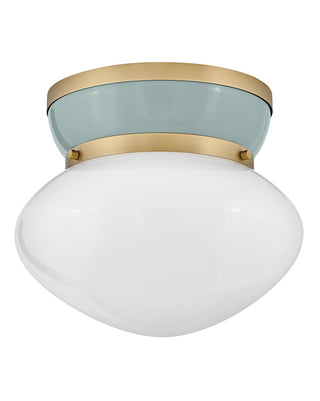 Buy lacquered-brass-with-cased-opal-glass-and-opal-shade Lucy Flush Mount Ceiling Light by Lark
