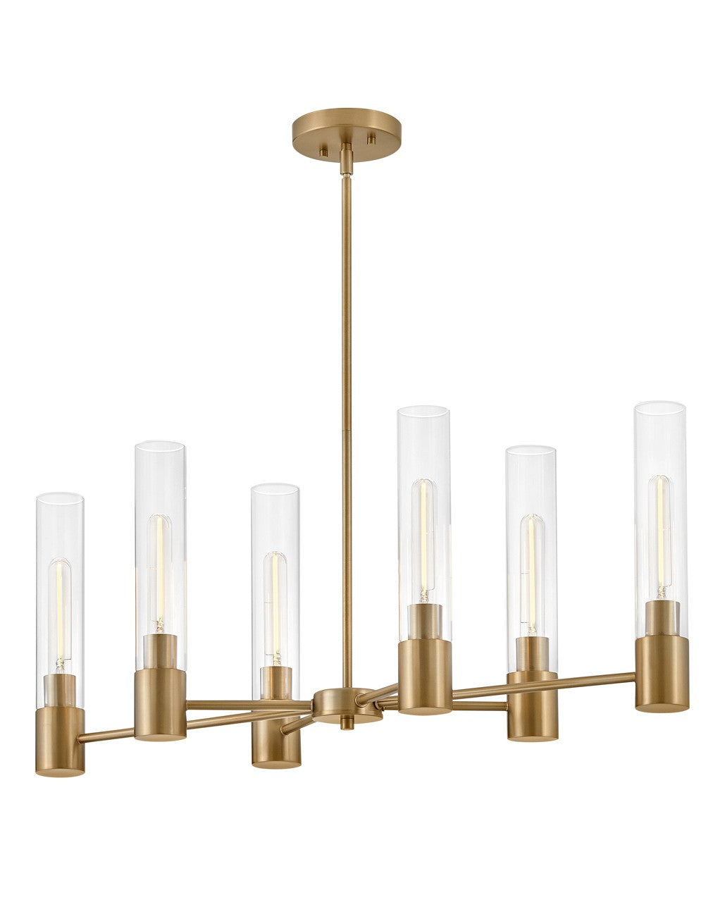 Lark - 85406LCB - LED Linear Chandelier - Shea - Lacquered Brass from Lighting & Bulbs Unlimited in Charlotte, NC