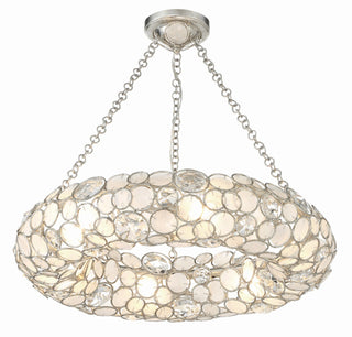 Buy antique-silver Palla Outdoor (Damp) Chandelier by Crystorama