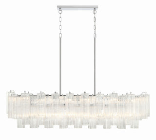 Buy polished-chrome-with-tronchi-glass-glass-and-white-shade Addis Chandelier by Crystorama