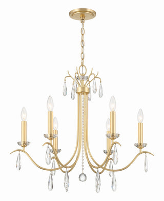 Buy antique-gold-and-clear-shade Rollins Chandelier by Crystorama