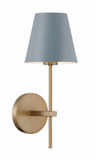 Buy vibrant-gold-and-blue-shade Xavier Outdoor (Damp) Sconce by Crystorama