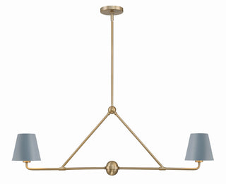 Buy vibrant-gold-and-blue-shade Xavier Outdoor (Damp) Chandelier by Crystorama