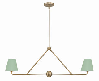 Buy vibrant-gold-and-green-shade Xavier Outdoor (Damp) Chandelier by Crystorama