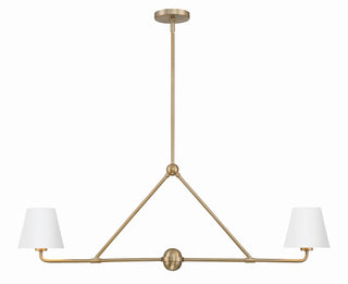 Buy vibrant-gold-and-white-shade Xavier Outdoor (Damp) Chandelier by Crystorama