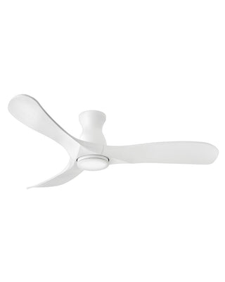 Buy matte-white-finish-with-matte-white-blades Swell Flush Illuminated Outdoor (Damp) Flush Mount Ceiling Fan with Light by Hinkley