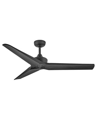 Buy matte-black-finish-with-matte-black-blades 3-Blades Chisel Outdoor (Damp) Ceiling Fan by Hinkley