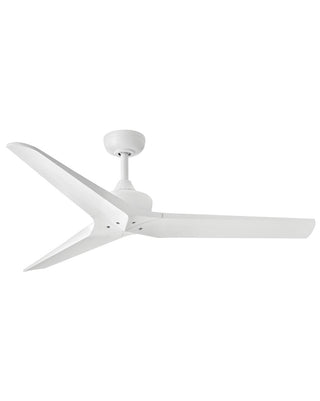 Buy matte-white-finish-with-matte-white-blades 3-Blades Chisel Outdoor (Damp) Ceiling Fan by Hinkley