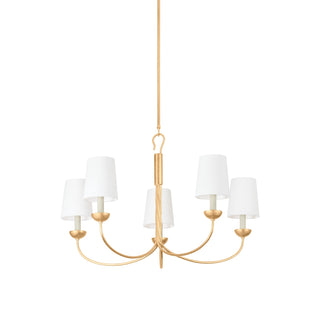 Buy vintage-gold-leaf-with-white-glass-and-white-shade Montpelier Outdoor (Damp) Chandelier by Hudson Valley