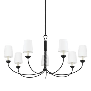 Buy aged-iron-with-white-glass-and-white-shade Montpelier Outdoor (Damp) Chandelier by Hudson Valley