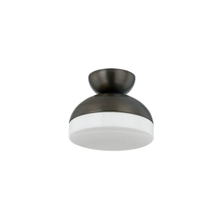 Buy true-bronze-and-white-shade Rue Outdoor (Damp) Flush Mount Light by Mitzi