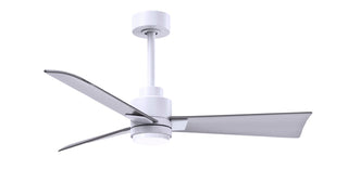 Buy matte-white-finish-with-brushed-nickel-blades 3-Blades Alessandra - LK Matthews Fan Company by Matthews Fan Company