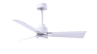 Buy matte-white-finish-with-matte-white-blades Alessandra - LK Ceiling Fan by Matthews Fan Company