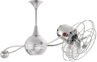 Buy polished-chrome-finish-with-metal-blade-blades Brisa Ceiling Fan by Matthews Fan Company