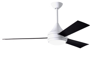 Buy gloss-white-finish-with-matte-black-blades Donaire Ceiling Fan by Matthews Fan Company