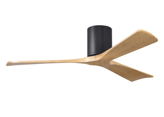 Buy matte-black-finish-with-light-maple-tone-blades Irene-H Hugger Ceiling Fan by Matthews Fan Company