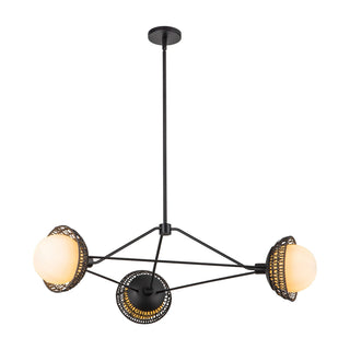 Buy matte-black-opal-glass Perth Outdoor (Damp) Chandelier by Alora