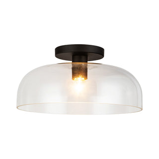 Buy matte-black-clear-glass-and-clear-shade Sylvia Semi-Flush Mount Flush Mount Ceiling Light by Alora