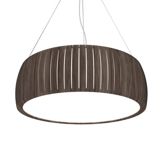 Buy american-walnut Barrel Outdoor (Damp) Pendant by Accord Lighting