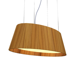 Buy teak Oval Pendant by Accord Lighting