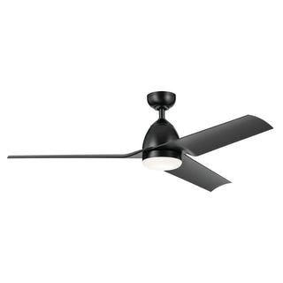 Buy satin-black-finish-with-satin-natural-black-blades Fit Outdoor (Wet) Ceiling Fan with Light by Kichler