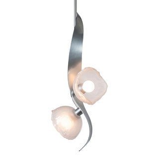 Buy sterling-with-frosted-glass-fd-glass-and-frosted-shade Mika Pendant by Hubbardton Forge