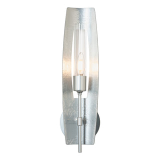 Buy sterling-with-clear-glass-zm-glass-and-clear-shade Passage Sconce by Hubbardton Forge