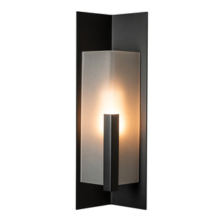 Buy coastal-black-with-frosted-glass-fd-glass-and-frosted-shade Summit Wall Lantern by Hubbardton Forge