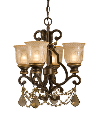 Buy bronze-umber-and-amber-brown-shade Norwalk Outdoor (Damp) Chandelier by Crystorama